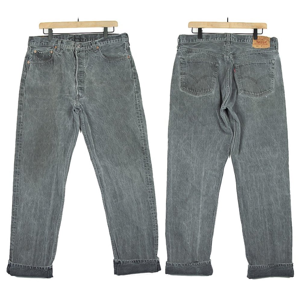 Vintage Levi's 501 Faded Black USA Denim